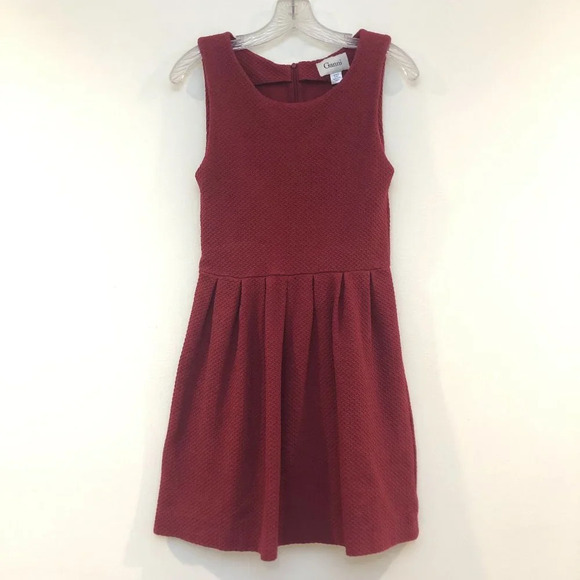 Ganni Textured Red Sleeveless Skater Mini Dress S - Picture 1 of 10